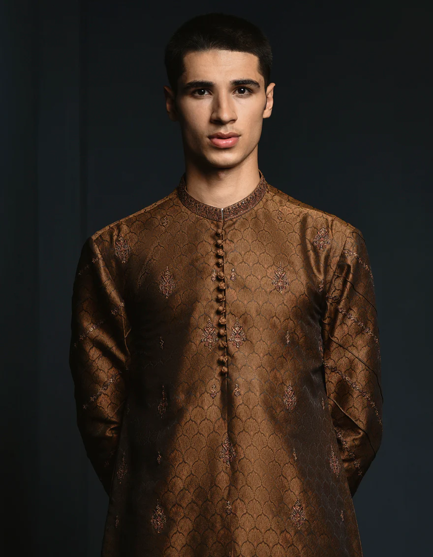 Junaid Jamshed fancy kurta - Maat XS 14659 - Afbeelding 3