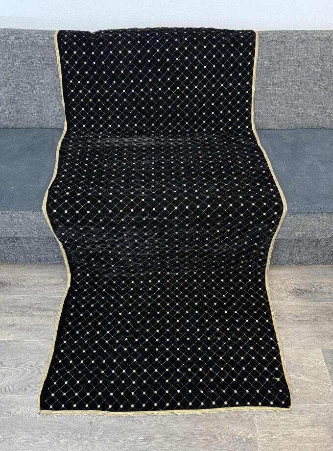 Velvet shawl- zwart 14862