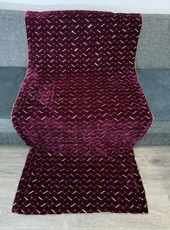 Velvet shawl- bordeaux 14824