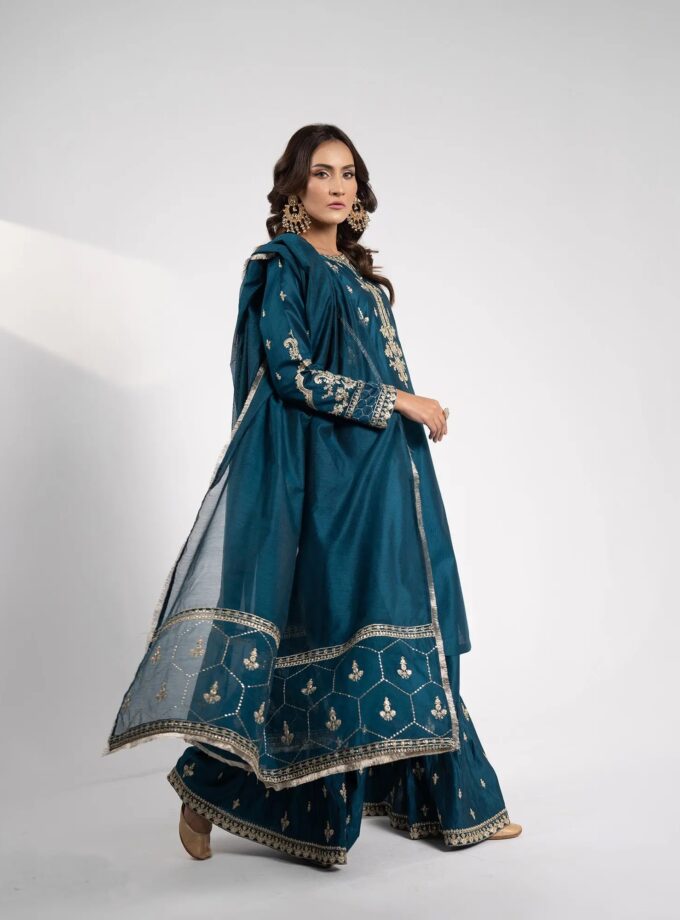Shaposh chambray katan suit - 3 delig 2203