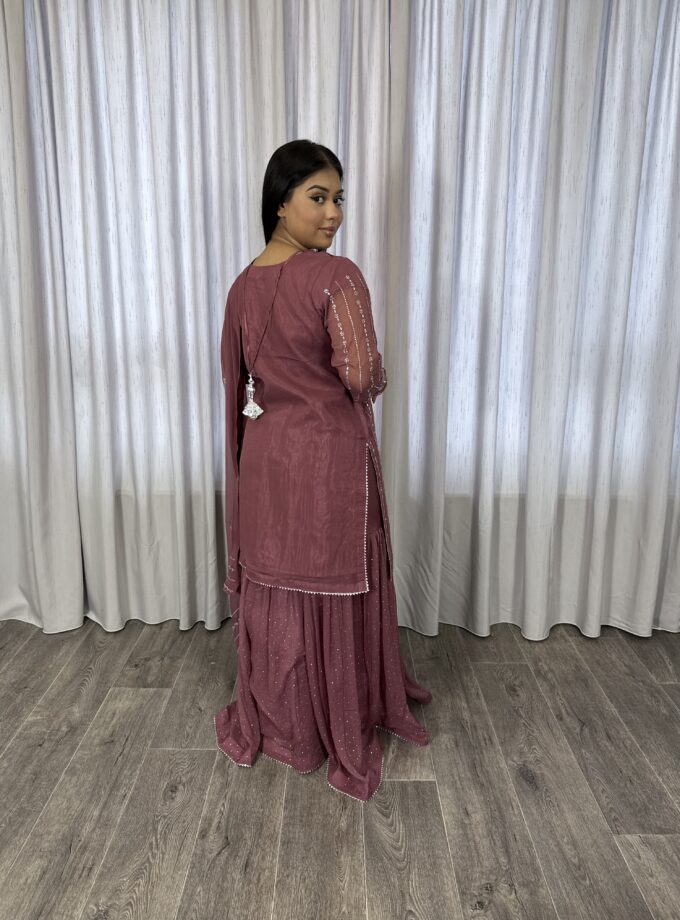 Gharara mukesh chiffon- 3 delig 2212