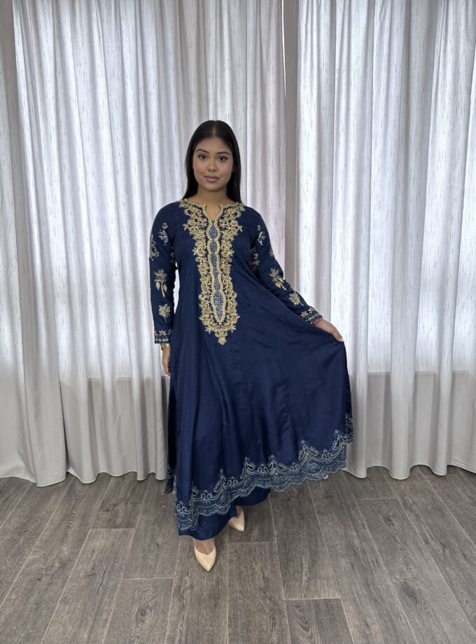 Shaposh frock katan silk zink - 2delig 2214