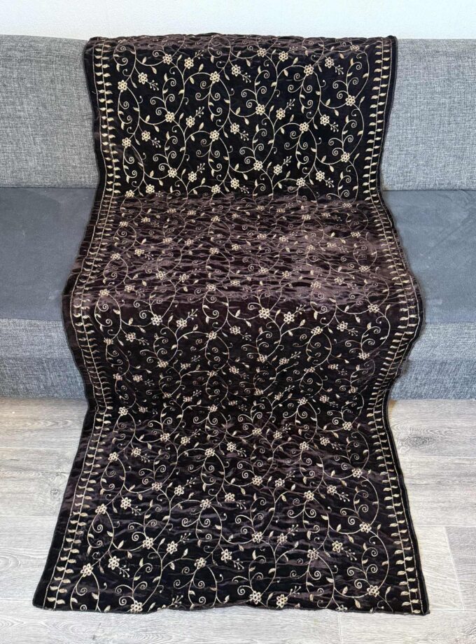 Velvet shawl- bruin 14807