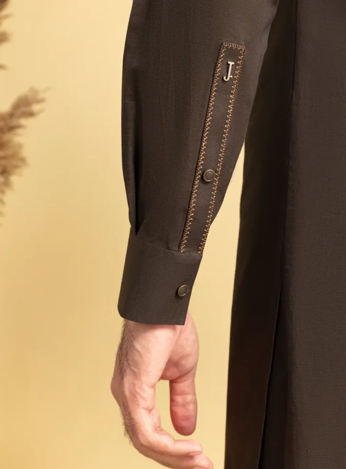 Junaid Jamshed shalwaar kameez - brown 14618 maat XL