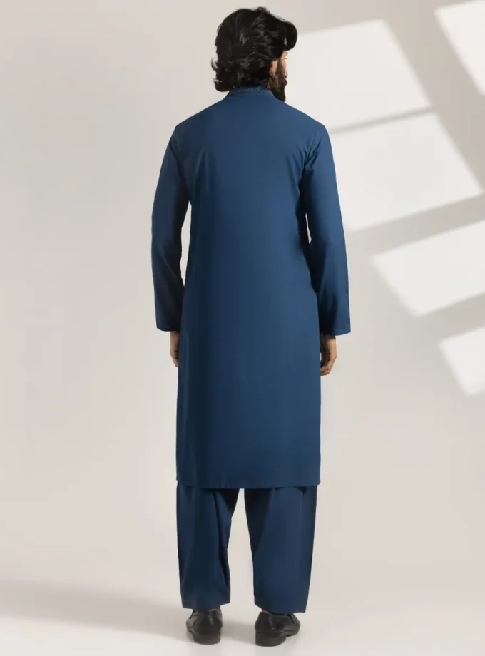 Junaid Jamshed shalwaar kameez - dark blue 14466