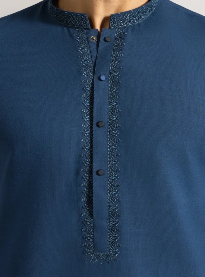 Junaid Jamshed shalwaar kameez - dark blue 14466