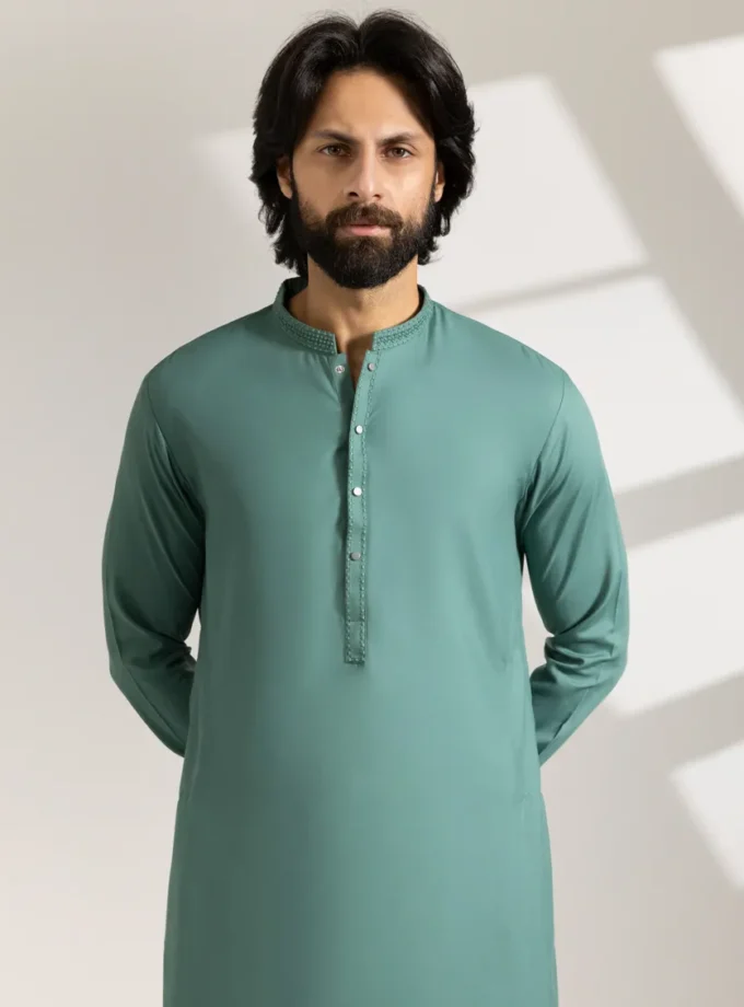 Junaid Jamshed shalwaar kameez - green 14395