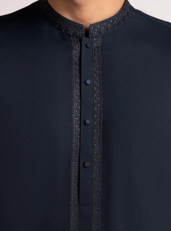 Junaid Jamshed shalwaar kameez - dark blue 14457