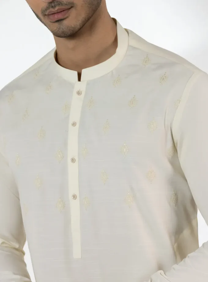 Junaid Jamshed shalwaar kameez - cream 14406