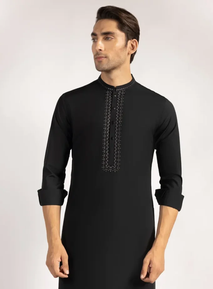 Junaid Jamshed shalwaar kameez - black 14431
