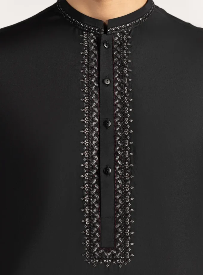 Junaid Jamshed shalwaar kameez - black 14431