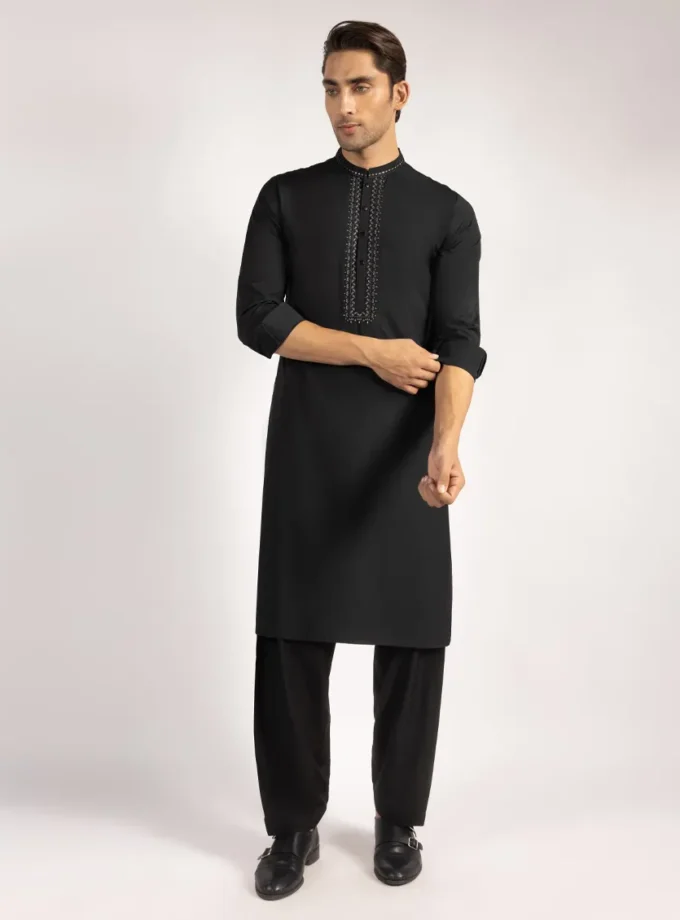 Junaid Jamshed shalwaar kameez - black 14431
