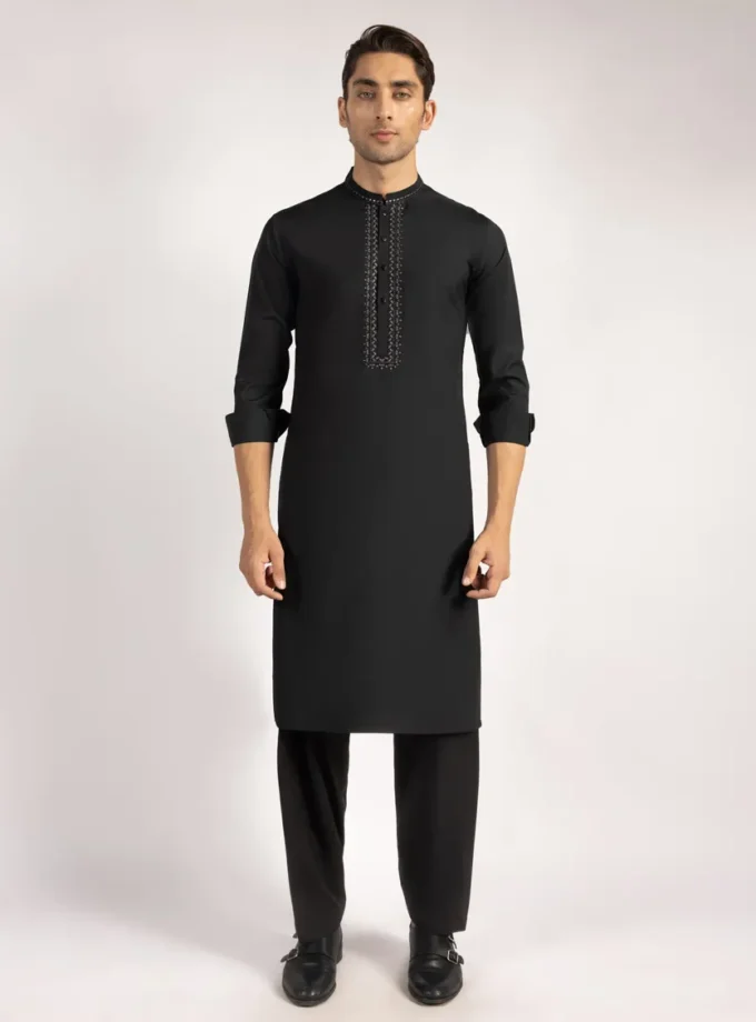 Junaid Jamshed shalwaar kameez - black 14431