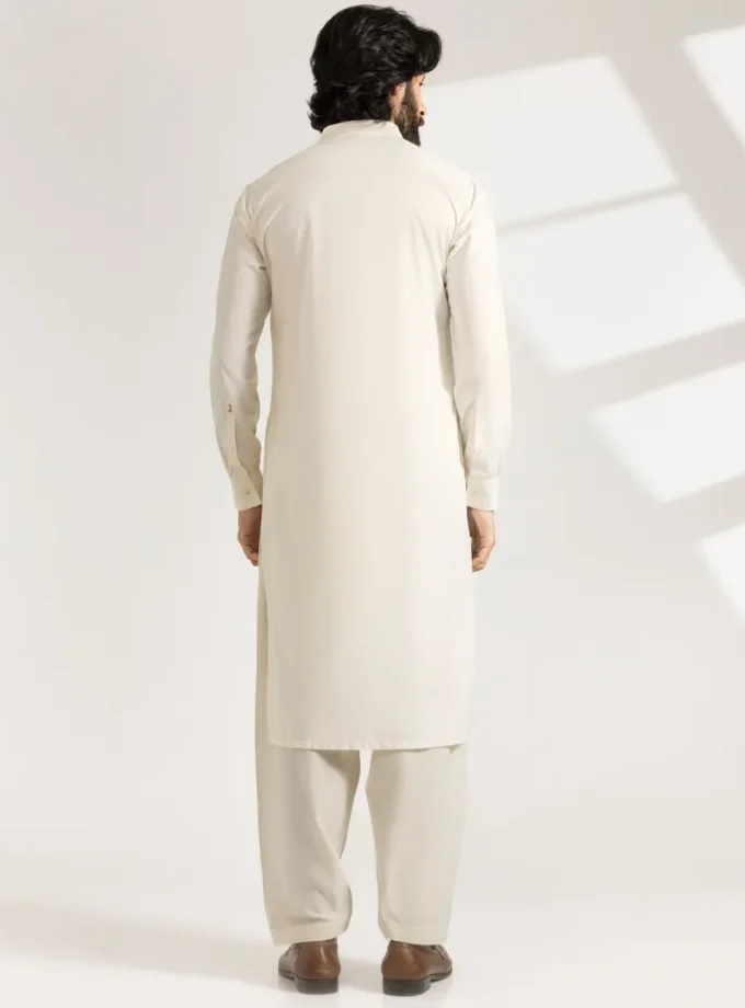 Junaid Jamshed shalwaar kameez - cream 14626 maat S