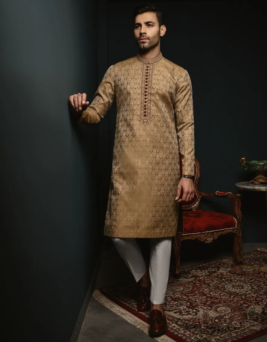 Junaid Jamshed fancy kurta - Maat L 14633 - Afbeelding 3