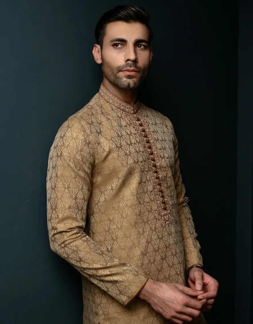 Junaid Jamshed fancy kurta - Maat L 14633 - Afbeelding 2