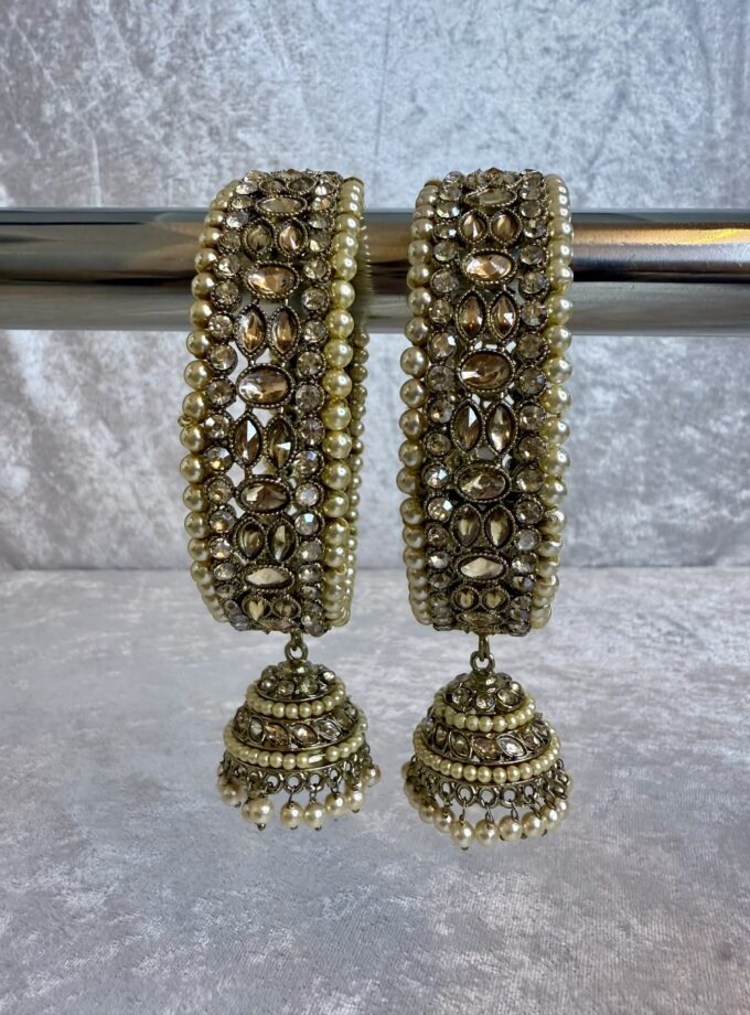 Karay met jhumka - goud kort - 2.8