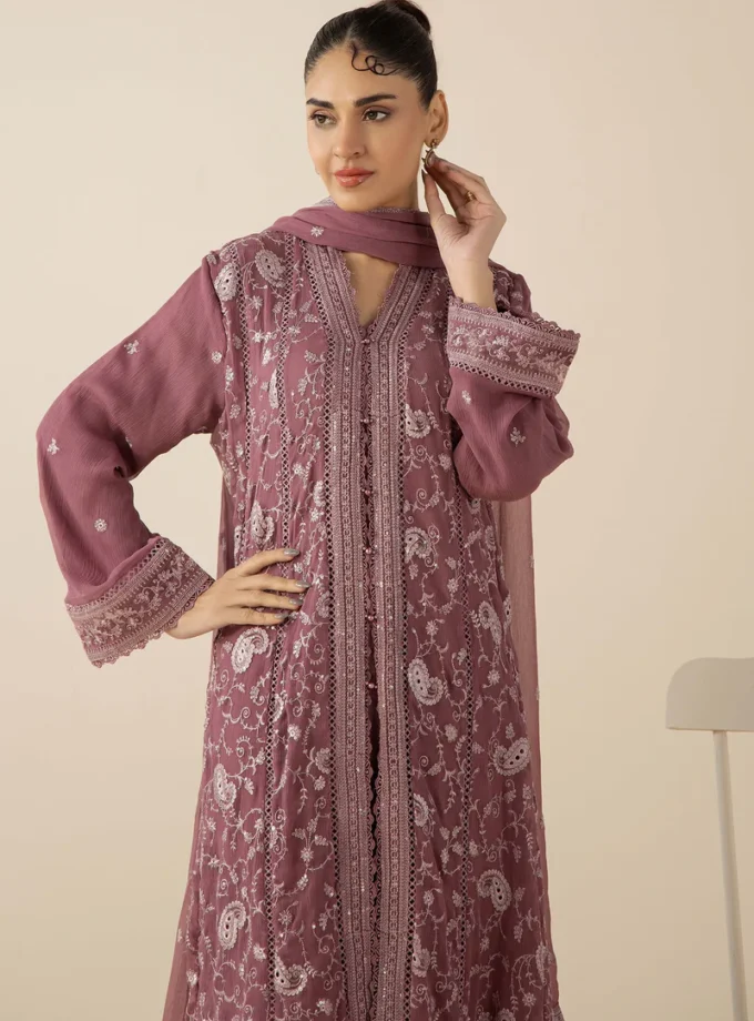 Adan Libas chiffon gown lila- 3delig