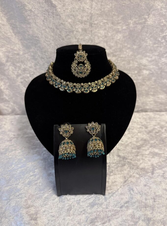 Sieradenset goud met groen- 14952