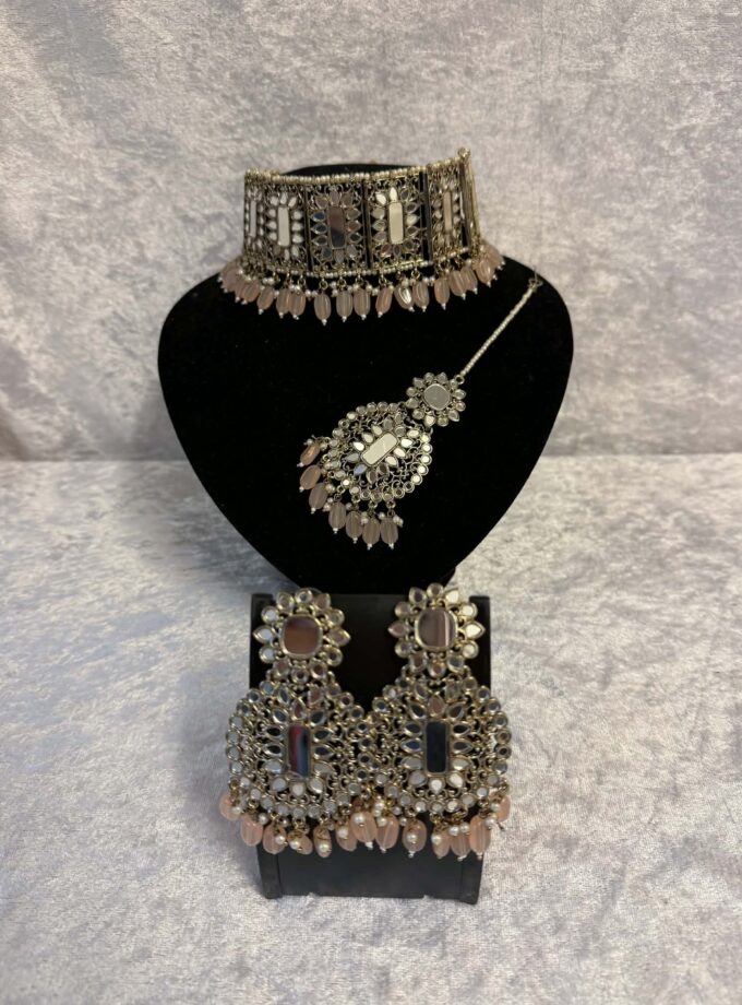 Sieradenset zalm met spiegels - 14950