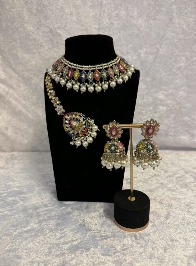 Sieradenset goud met multi- 14952