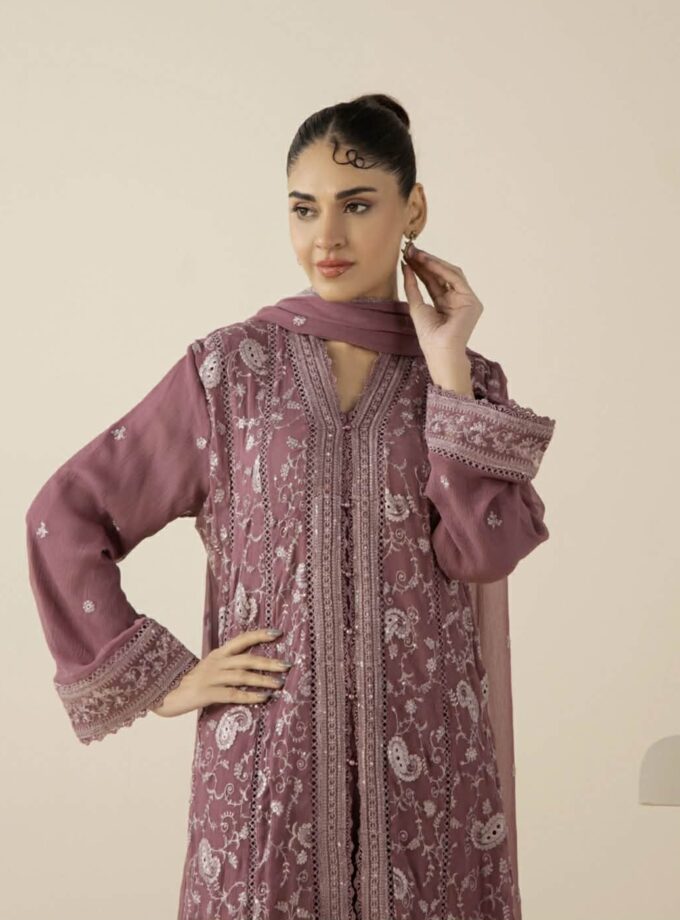 Adan Libas chiffon gown lila- 3delig