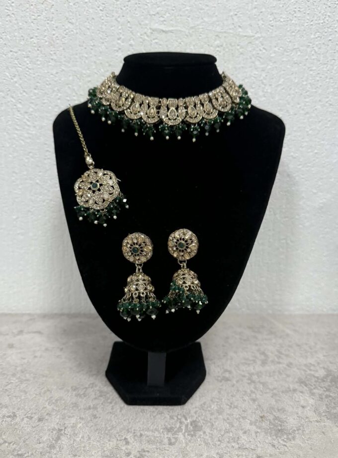 Sieradenset 1060- goud met groen