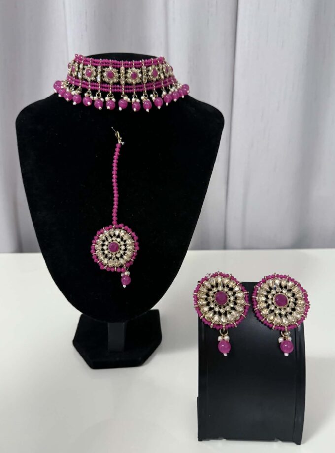 Sieradenset 1029- fuchsia