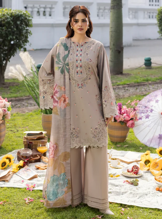 Zarqun fancy lawn suit - 1617
