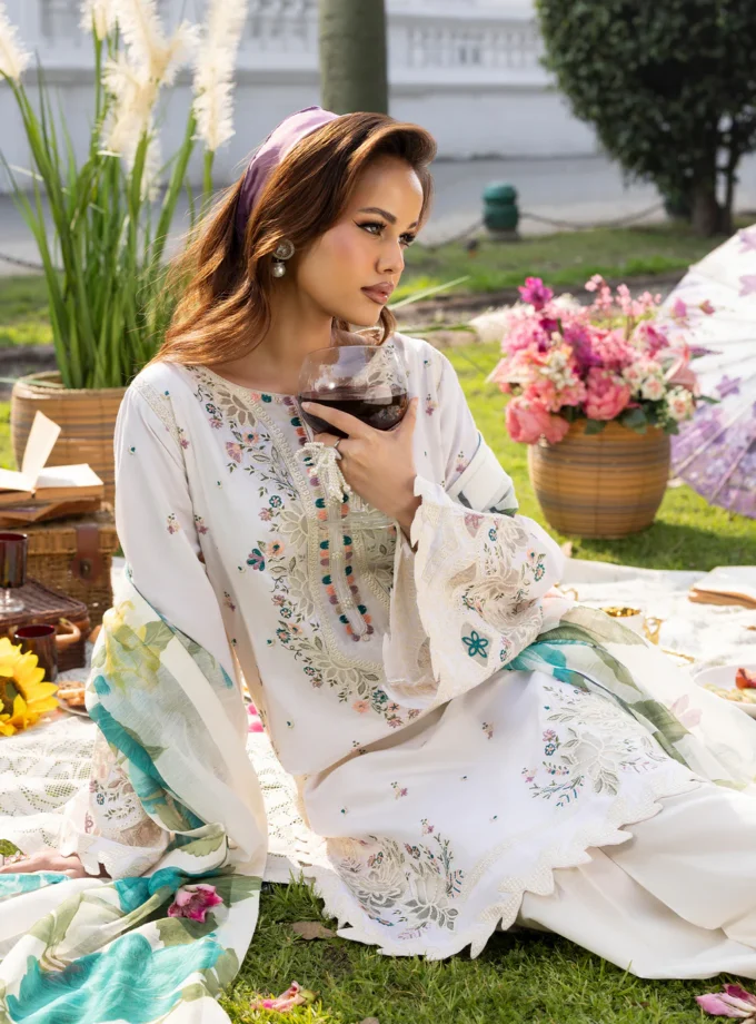 Zarqun fancy lawn suit - 1611