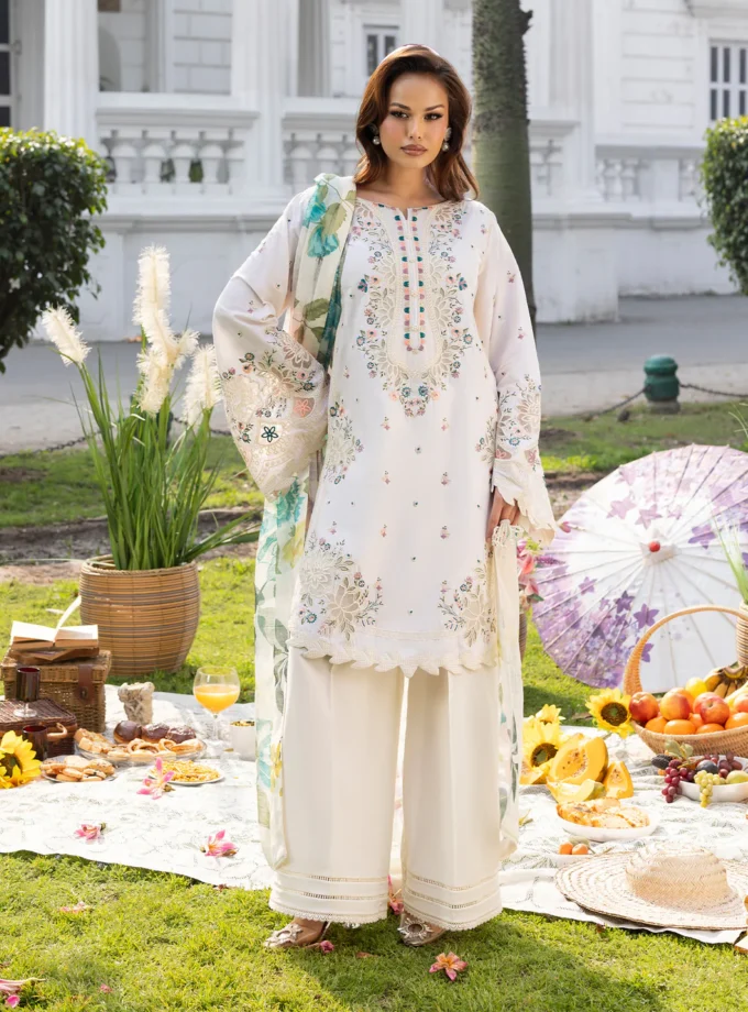 Zarqun fancy lawn suit - 1611