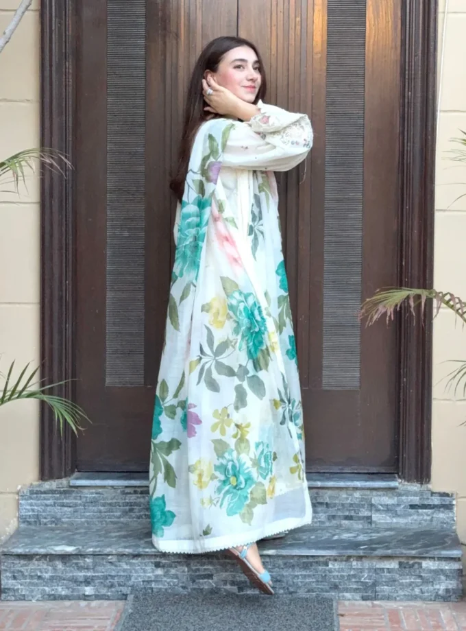 Zarqun fancy lawn suit - 1611