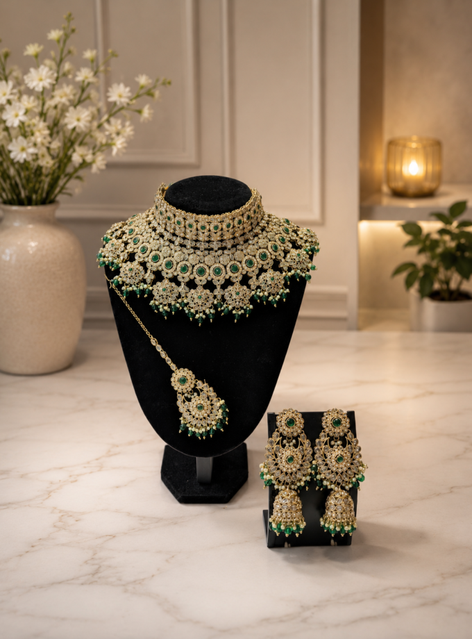 Sieradenset 2008- goud met groen