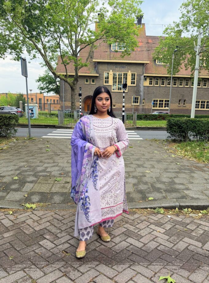 Johra lawn suit met lawn dupatta - Salma