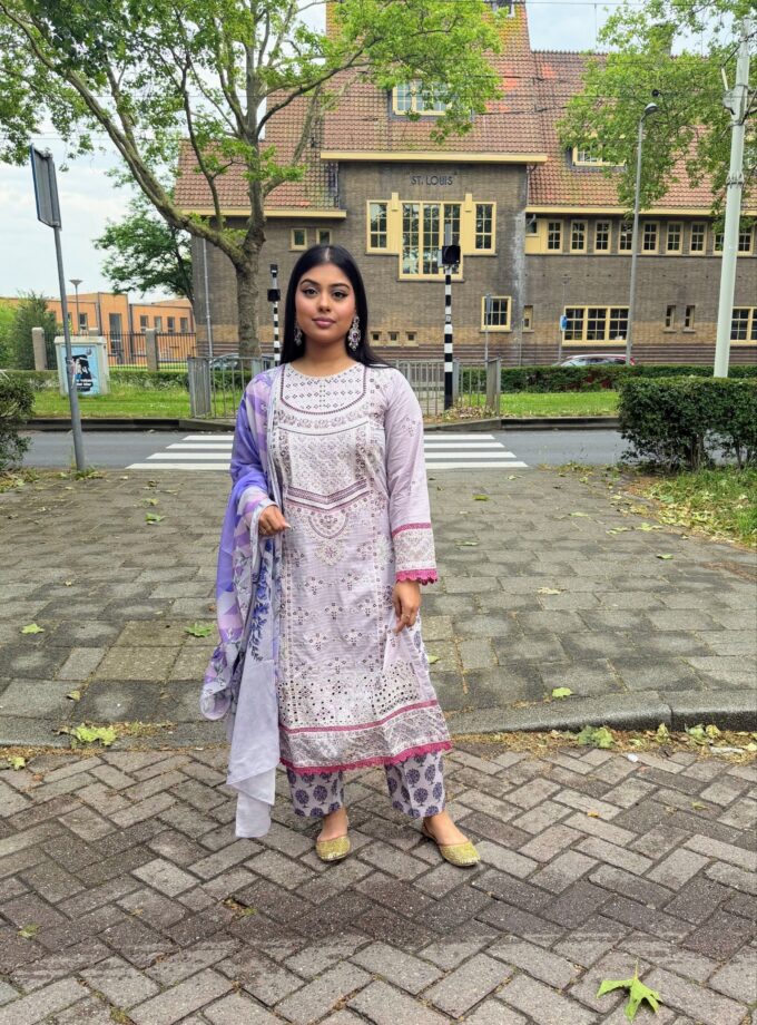 Johra lawn suit met lawn dupatta - Salma