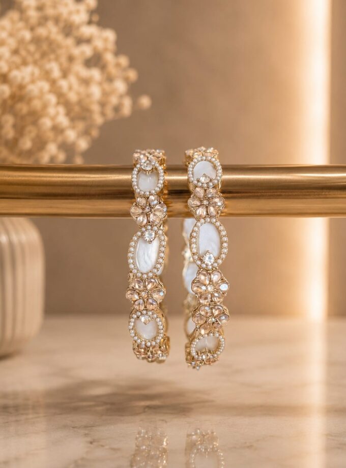 Set van 2 karay- 16497 goud met offwhite