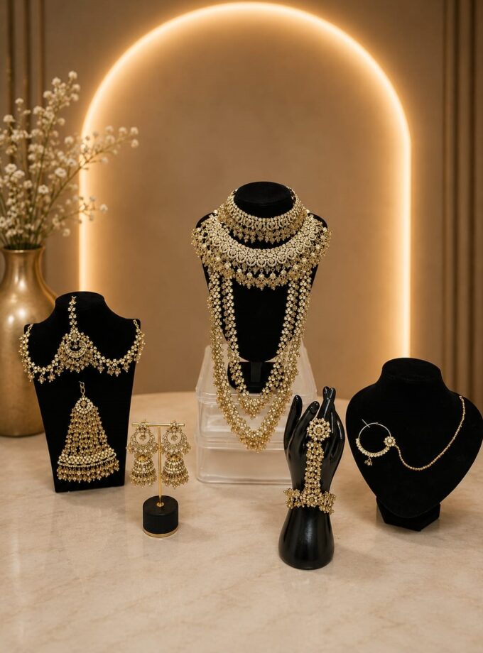 Bridal set goud op goud - 1539