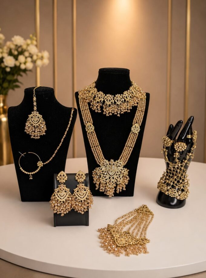 Bridal set goud op goud - 1534