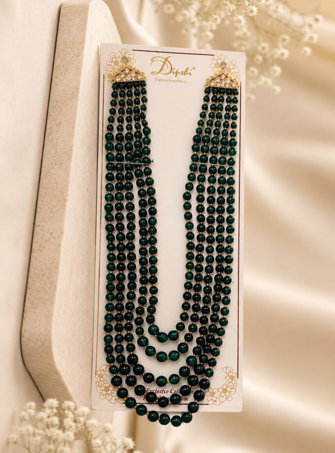 Mala necklace heren- malachietgroen 0007