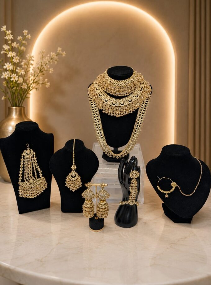 Bridal set goud op goud - 1538