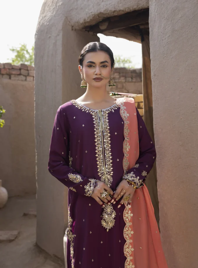 Zarqun raw silk plazzo 1354- 3 delig