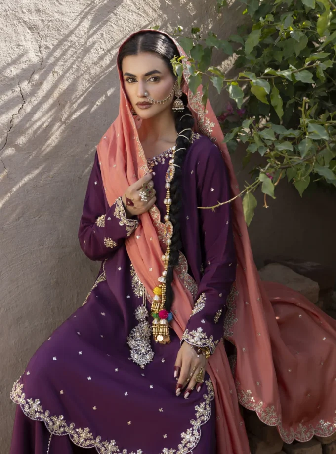 Zarqun raw silk plazzo 1354- 3 delig