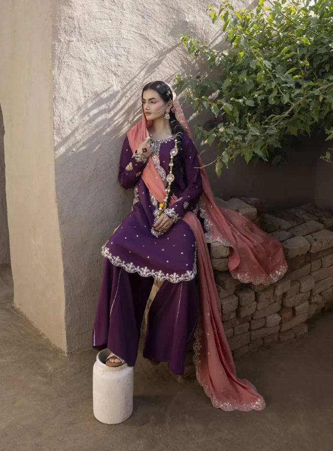 Zarqun raw silk plazzo 1354- 3 delig