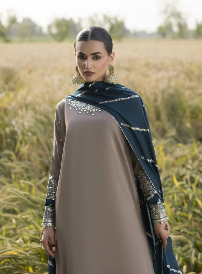Zarqun raw silk sharara 1352- 3 delig