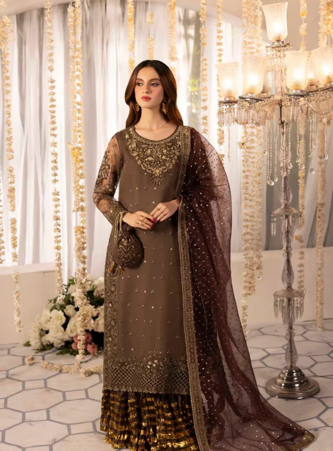Zahra Rubab raw silk 1347- 4 delig