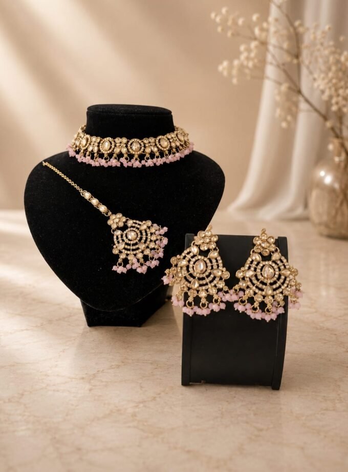 Sieradenset 2061- Goud met roze