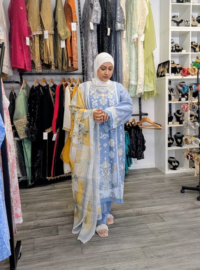 Zellbury lawn chikankari 3 delig – Amani