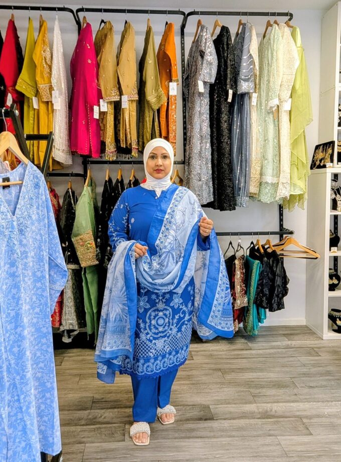 Zellbury lawn chikankari 3 delig – Maysa