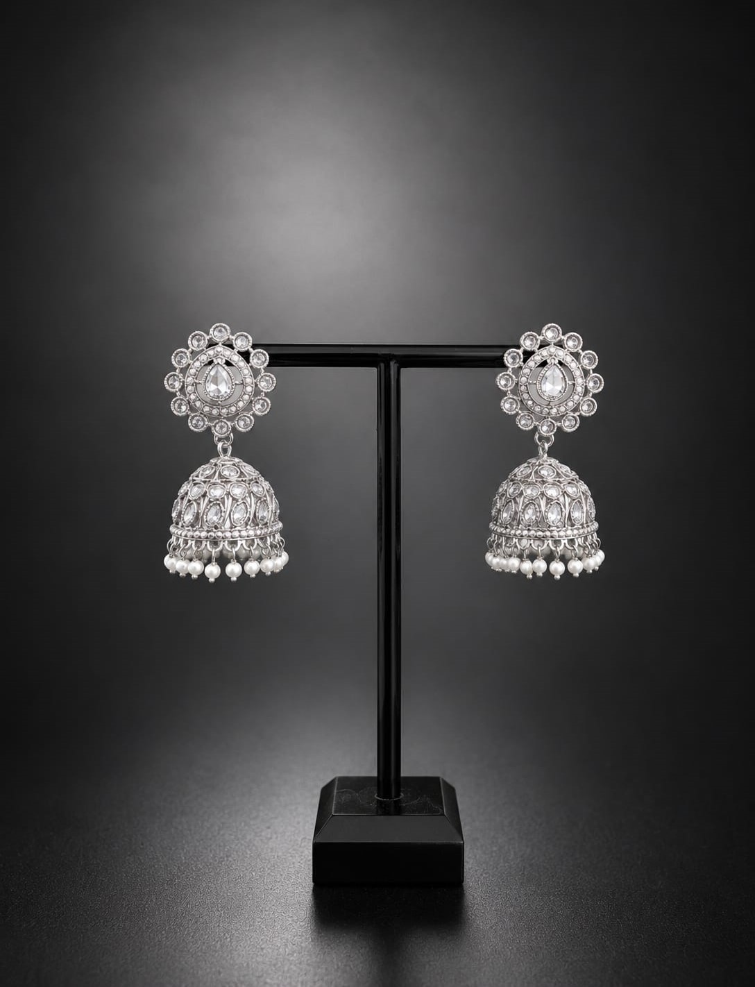 Jhumka - zilver 001