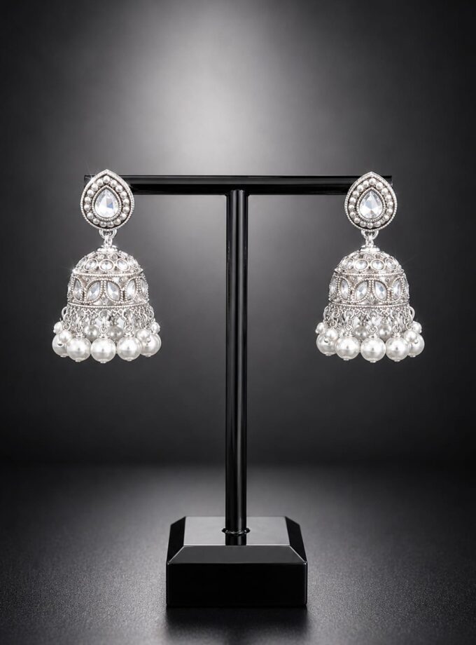 Jhumka klein - zilver 003